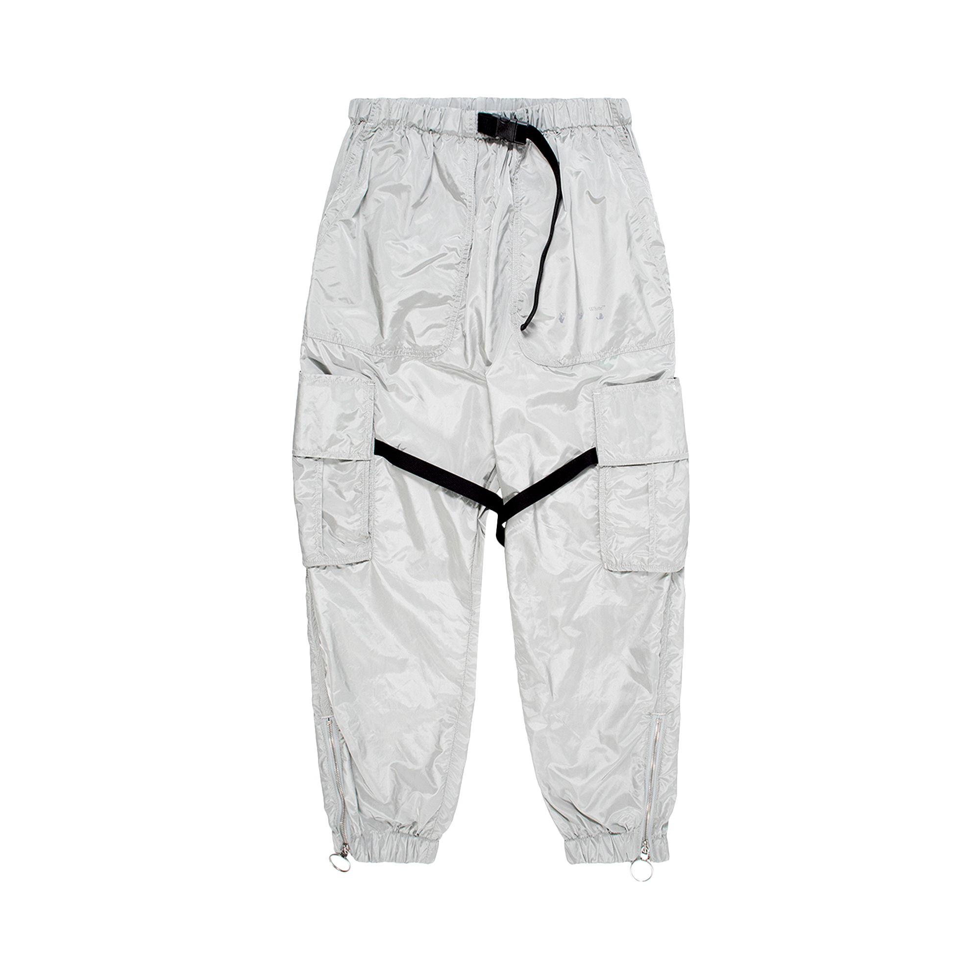 Pre-owned Off-white Parachute Cargo Pant 'limestone/lime' In Grey
