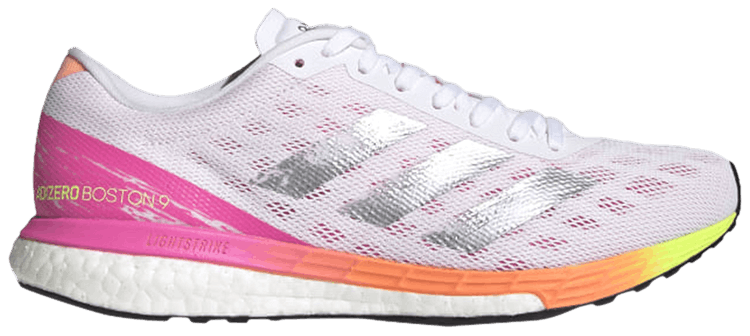 Adidas Wmns Adizero Boston 9 White Screaming Pink