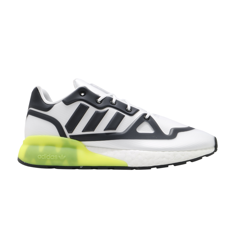 Pre-owned Adidas Originals Zx 2k Boost Futureshell 'white Acid Yellow'