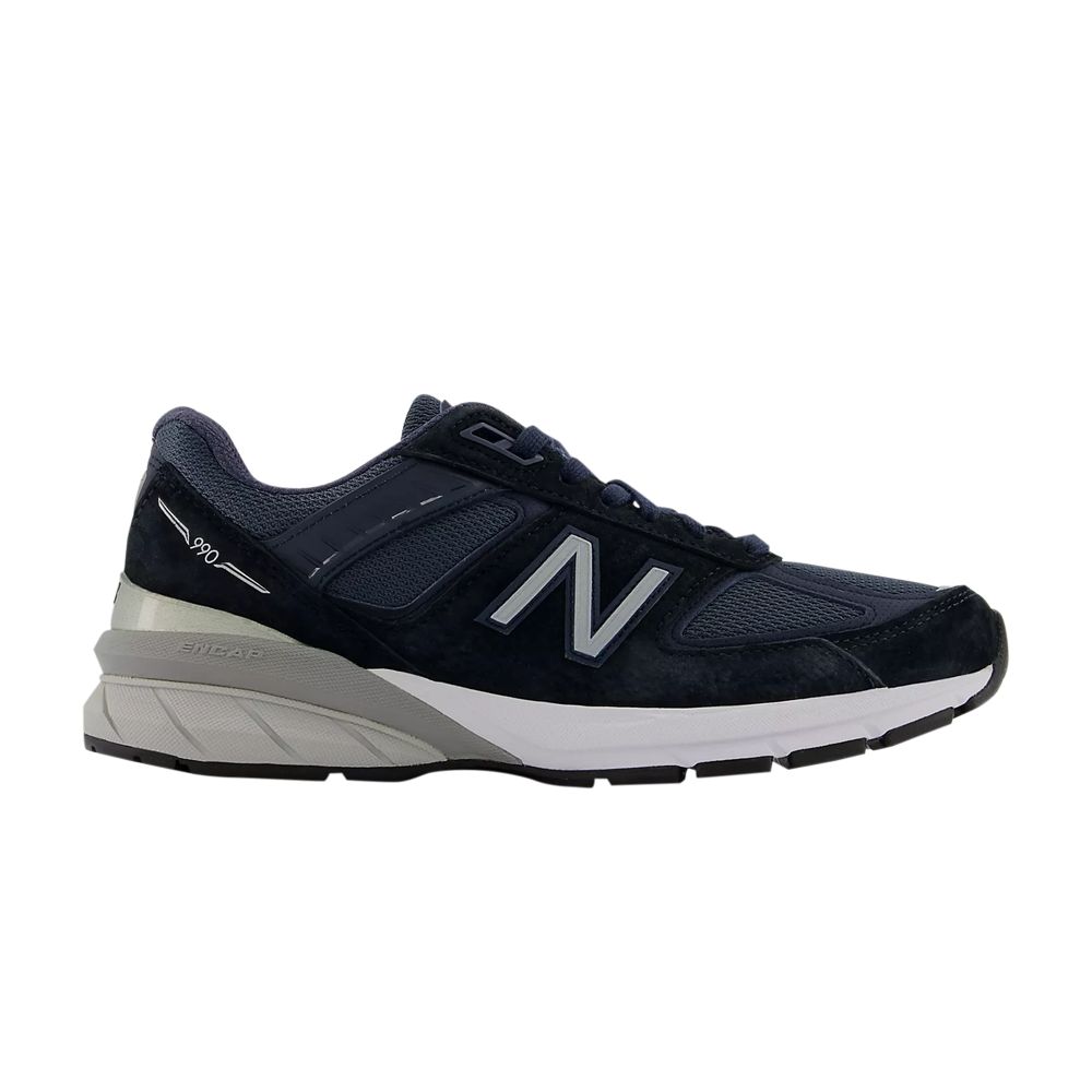 Pre-owned New Balance Wmns 990v5 Made In Usa 'navy Silver' In Blue