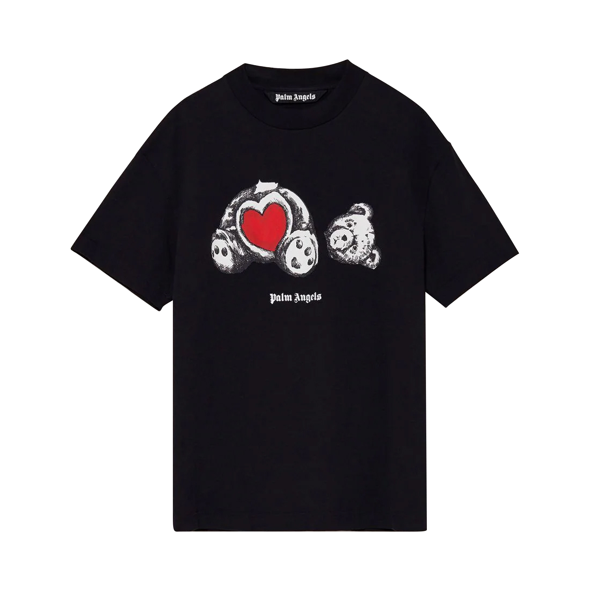 Pre-owned Palm Angels Bear In Love Classic Tee 'black/white'