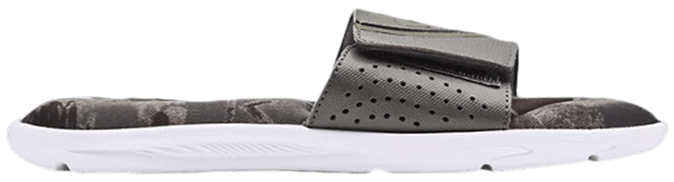 Under Armour Ignite 6 Graphic Strap Slide Black White