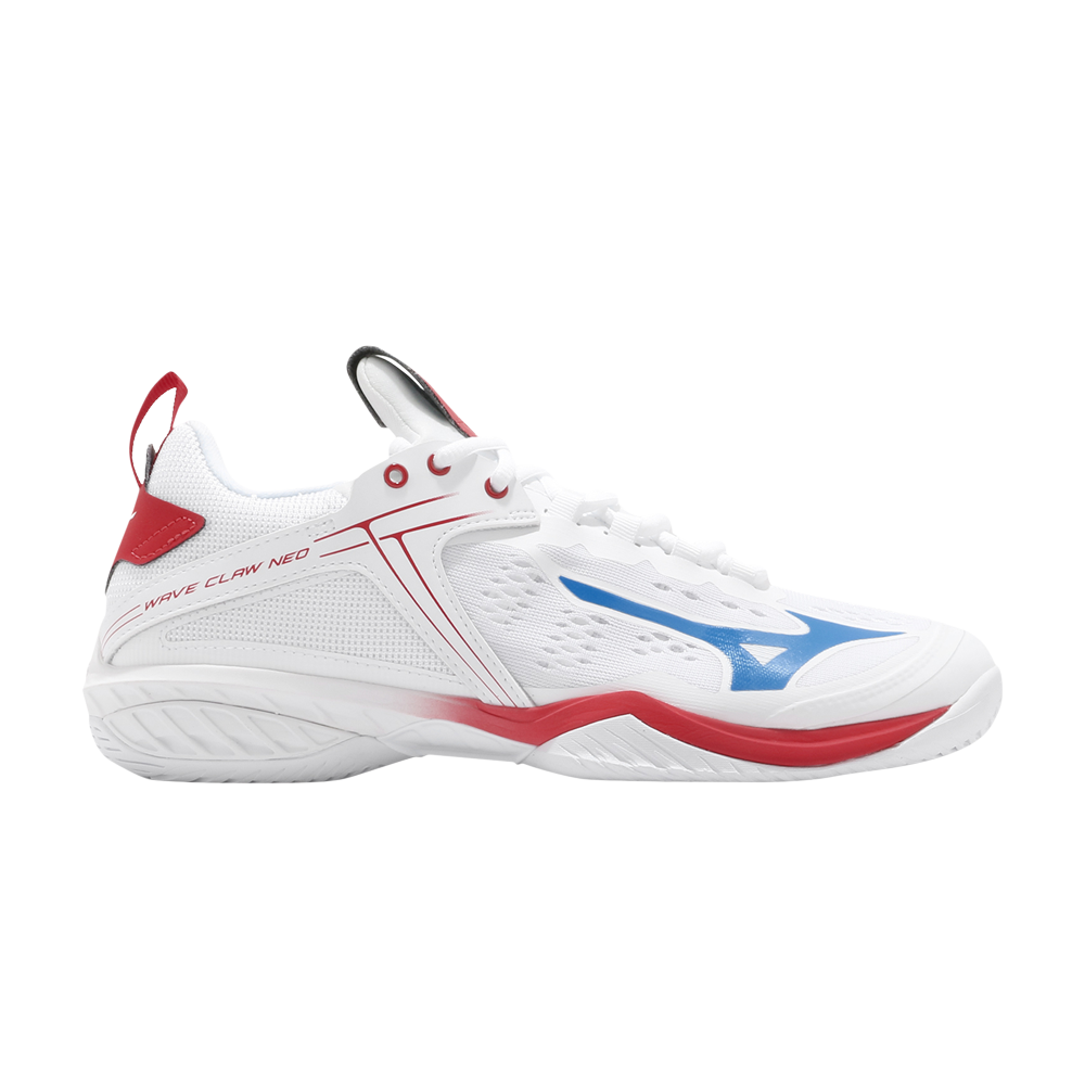 Pre-owned Mizuno Wave Claw Neo 'white Blue Red'