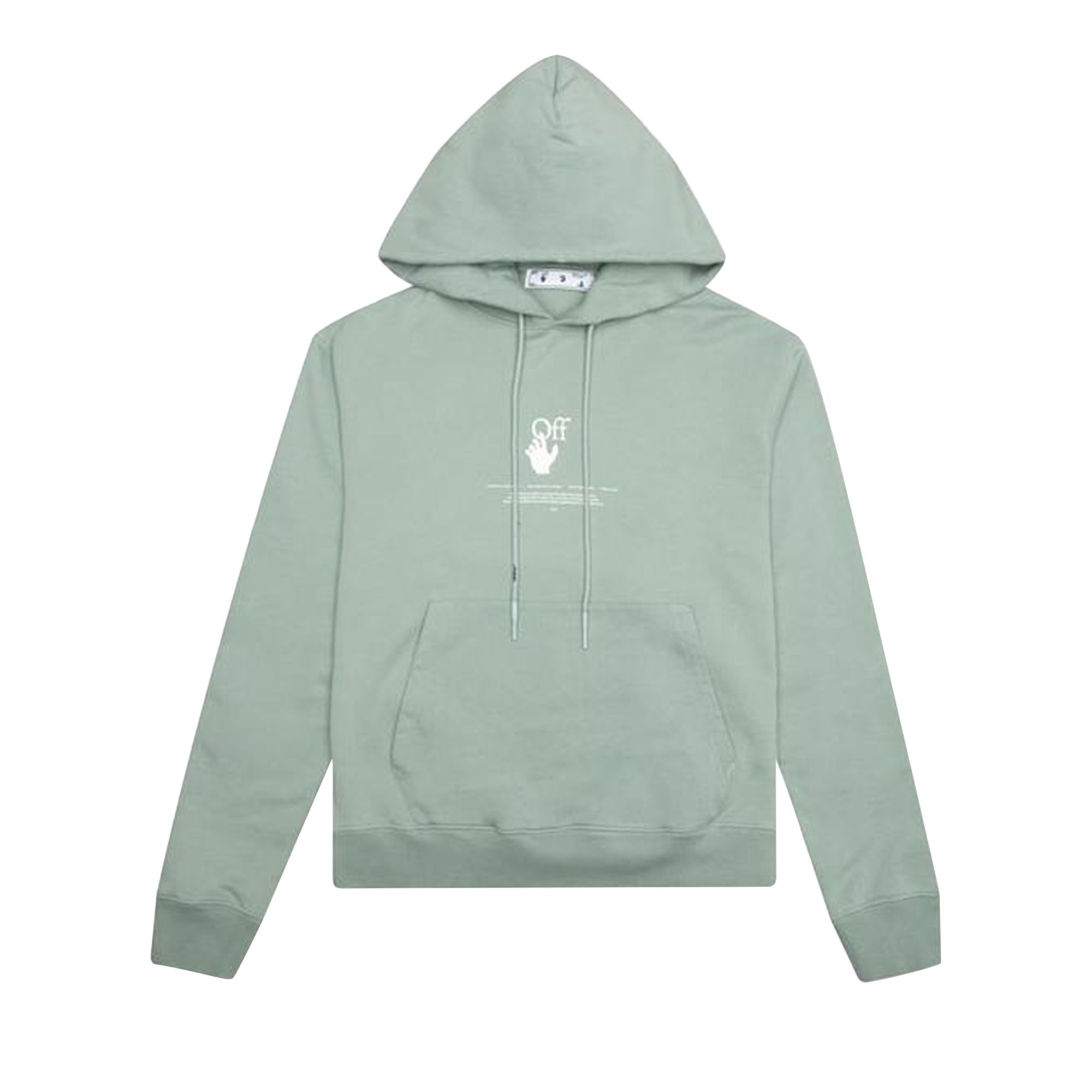 Pre-owned Off-white "offf" Hoodie 'jadeite' In Green