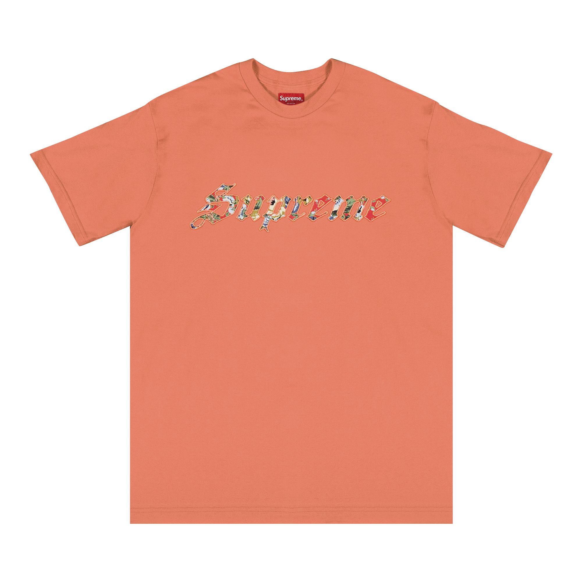 Supreme Floral Appliqué Short-Sleeve Top 'Coral' | Orange | Men's Size S