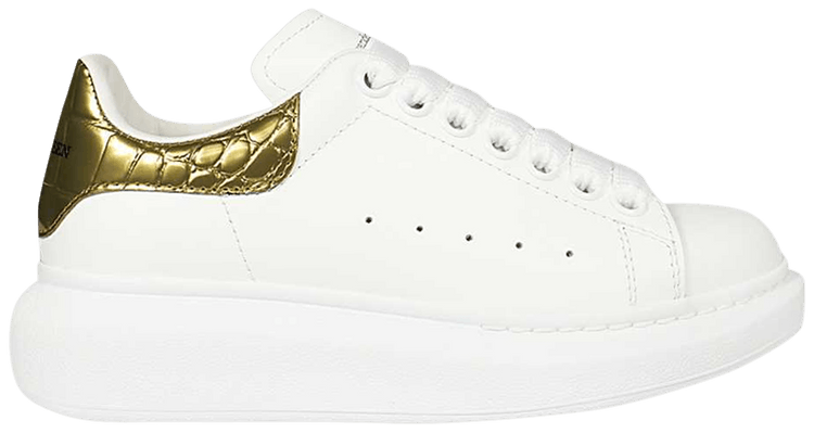 スニーカー Alexander Mcqueen Oversized Sneaker 'Larry' In Beige Buy Alexander McQueen Oversized Sneaker 'Gold Crocodile