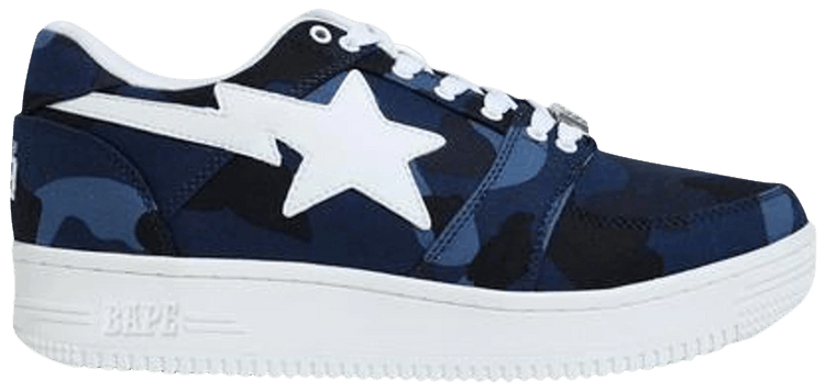 Bapesta Canvas Low Navy Camo