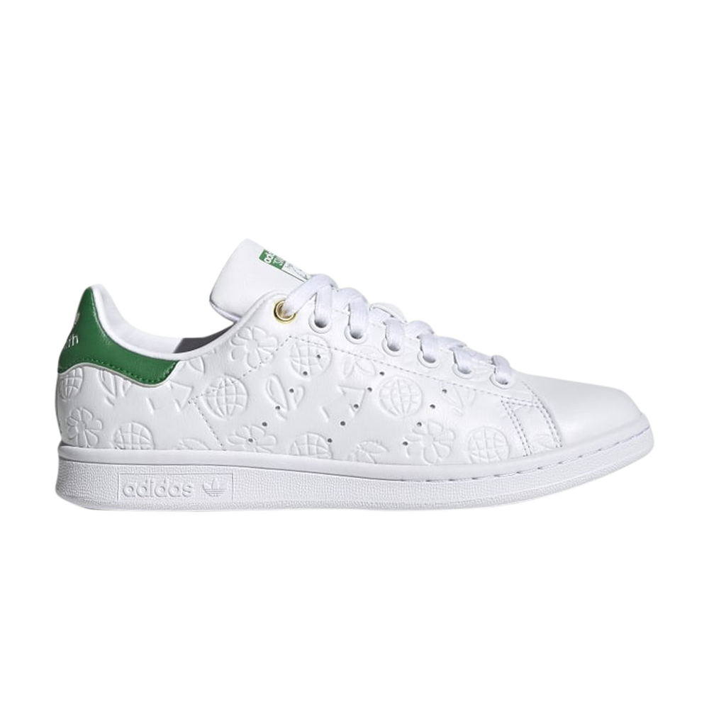 Pre-owned Adidas Originals Wmns Stan Smith 'embossed Graphics - White Green'