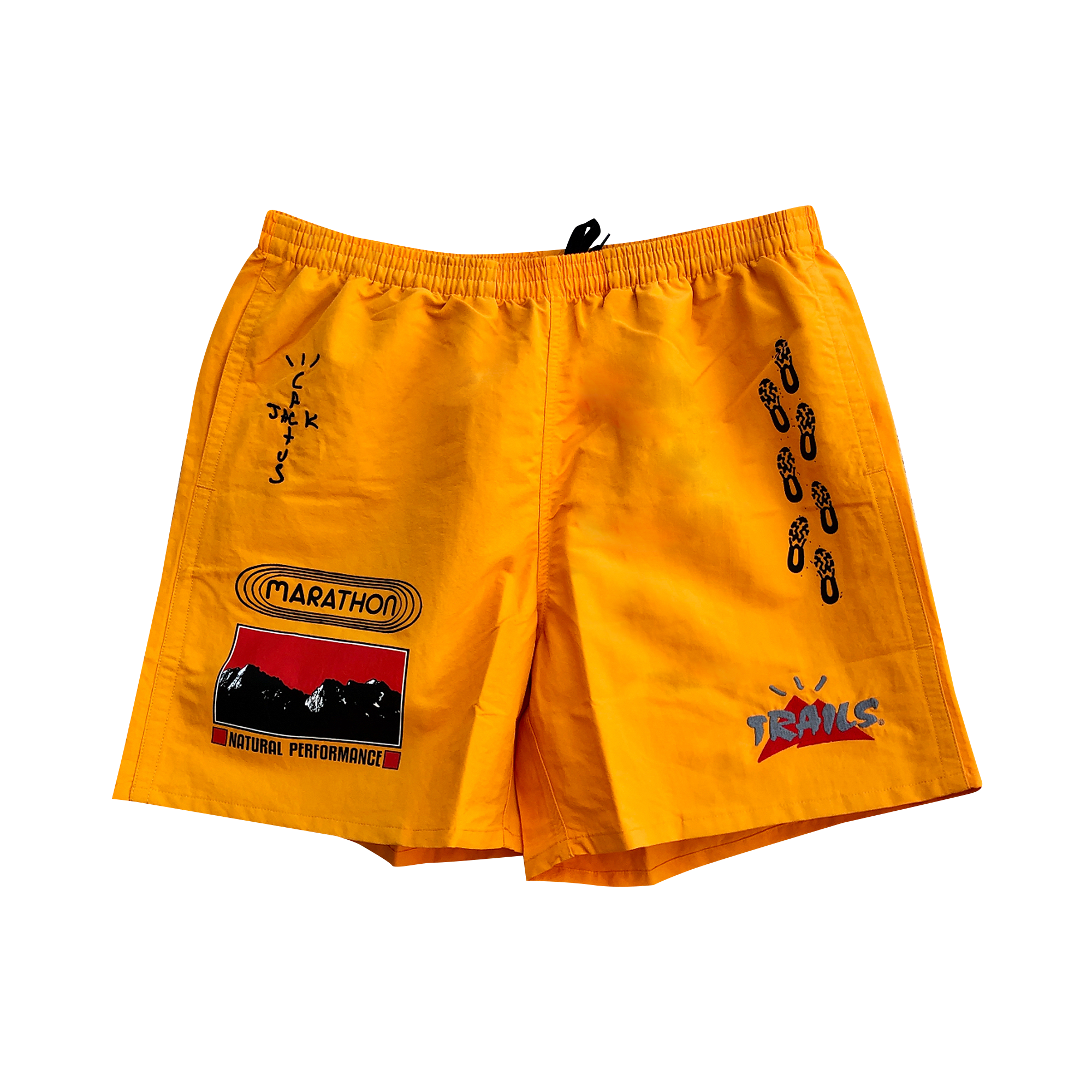 Pre-owned Cactus Jack By Travis Scott Path Shorts 'gold'