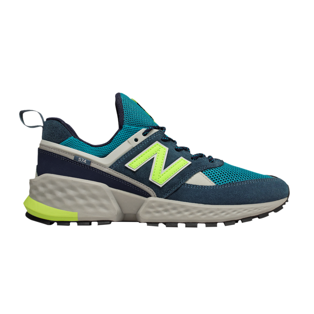 Pre-owned New Balance 574 'blue Teal' In Black