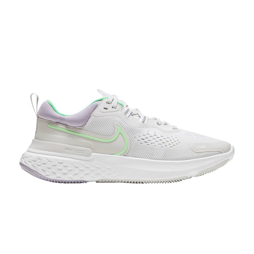 Pre-owned Nike Wmns React Miler 2 'platinum Tint Green Glow' In Grey