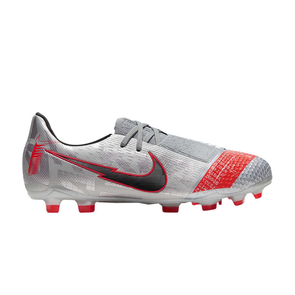 Pre-owned Nike Phantom Venom Elite Fg Gs 'metallic Bomber Grey Crimson' | Silver | Kid's Size 6