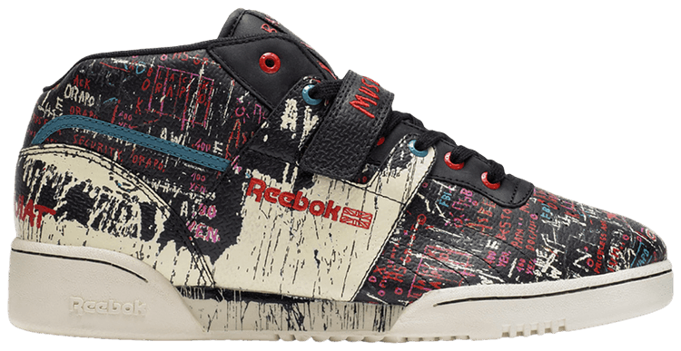 Basquiat x Reebok Workout Mid Strap INT Black Multi Color