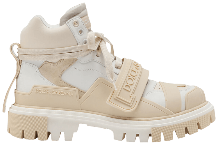 ●Dolce&Gabbana●ハイトップ トレッキング スニーカー Buy Dolce & Gabbana Wmns Mixed Material Trekking Boot 'Ivory