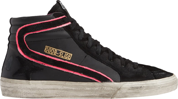 Golden Goose Slide Sneaker 'Black Pink Fluorescent'