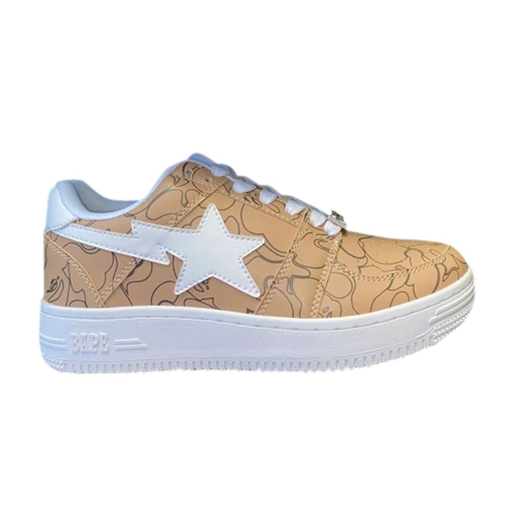 BAPE Wmns Bapesta 'Lined Camo - Beige' | Brown | Women's Size 6 - 1FWG802501