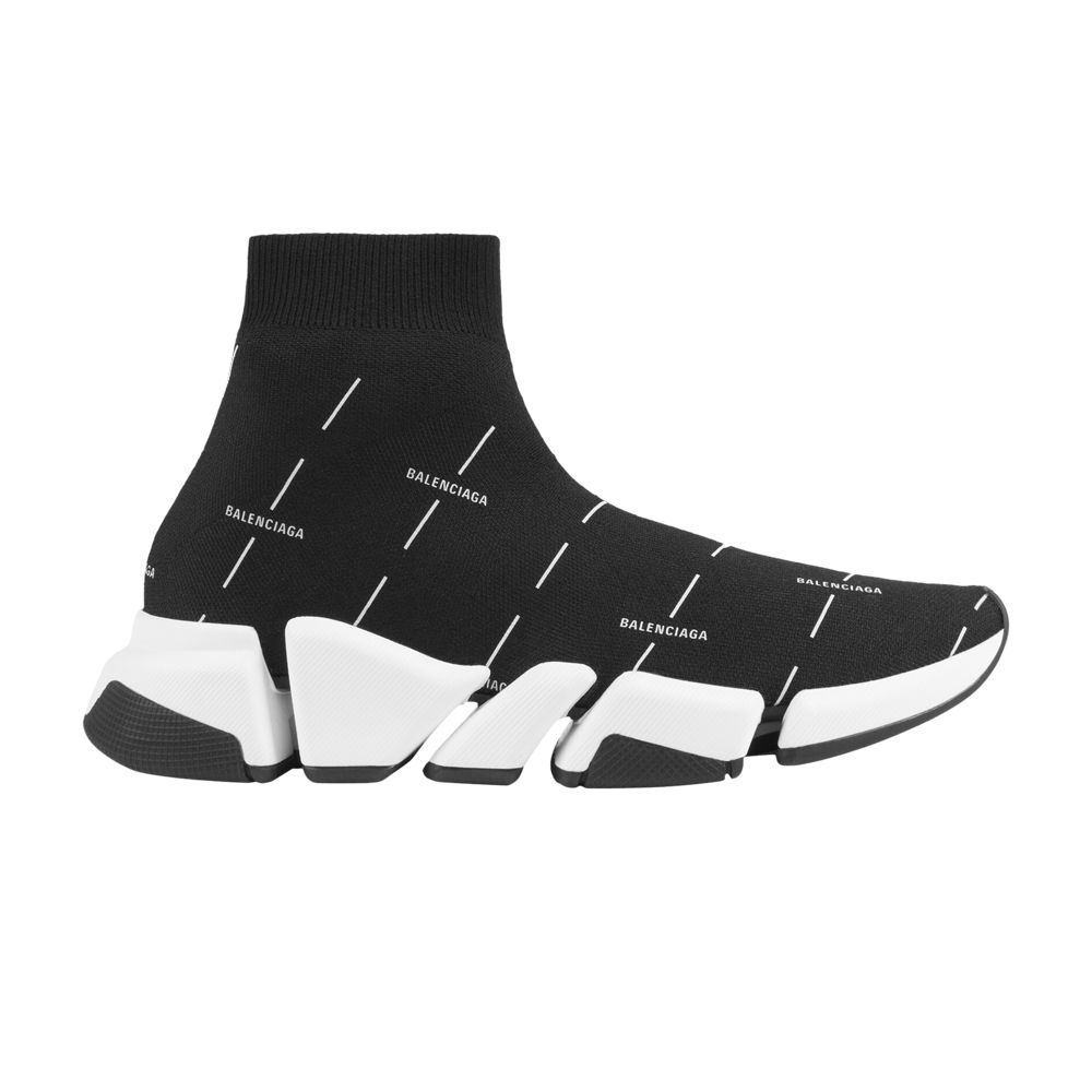 Pre-owned Balenciaga Wmns Speed 2.0 Sneaker 'black Logo Licence Printed' | Women's Size 35