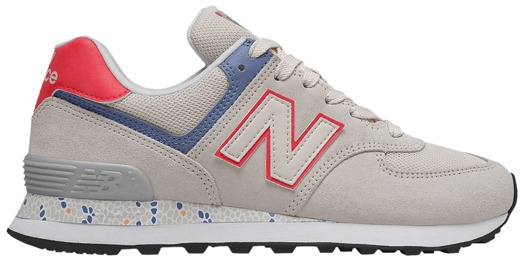 New Balance Wmns 574 Wide Raw Silk Vivid Coral