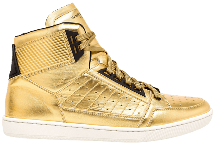 Saint laurent clearance gold sneakers