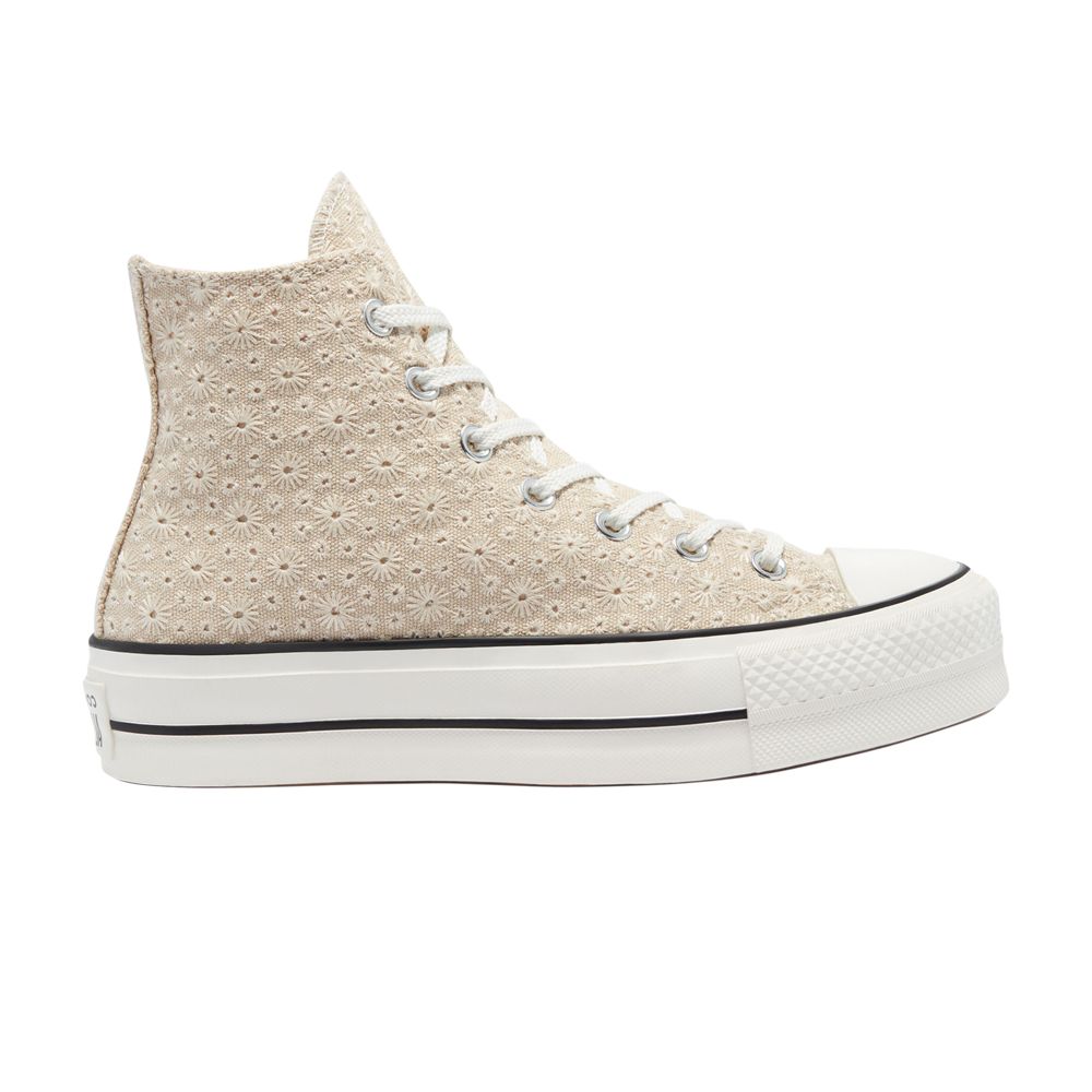 Pre-owned Converse Wmns Chuck Taylor All Star Platform High 'broderie' | Cream | Women's Size 5.5
