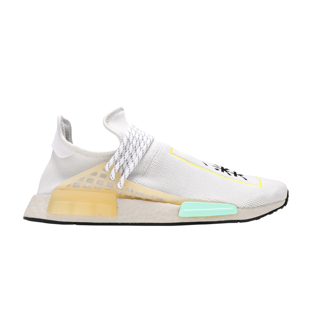 Pre-owned Adidas Originals Pharrell X Nmd Human Race 'light Grey Teal' In White