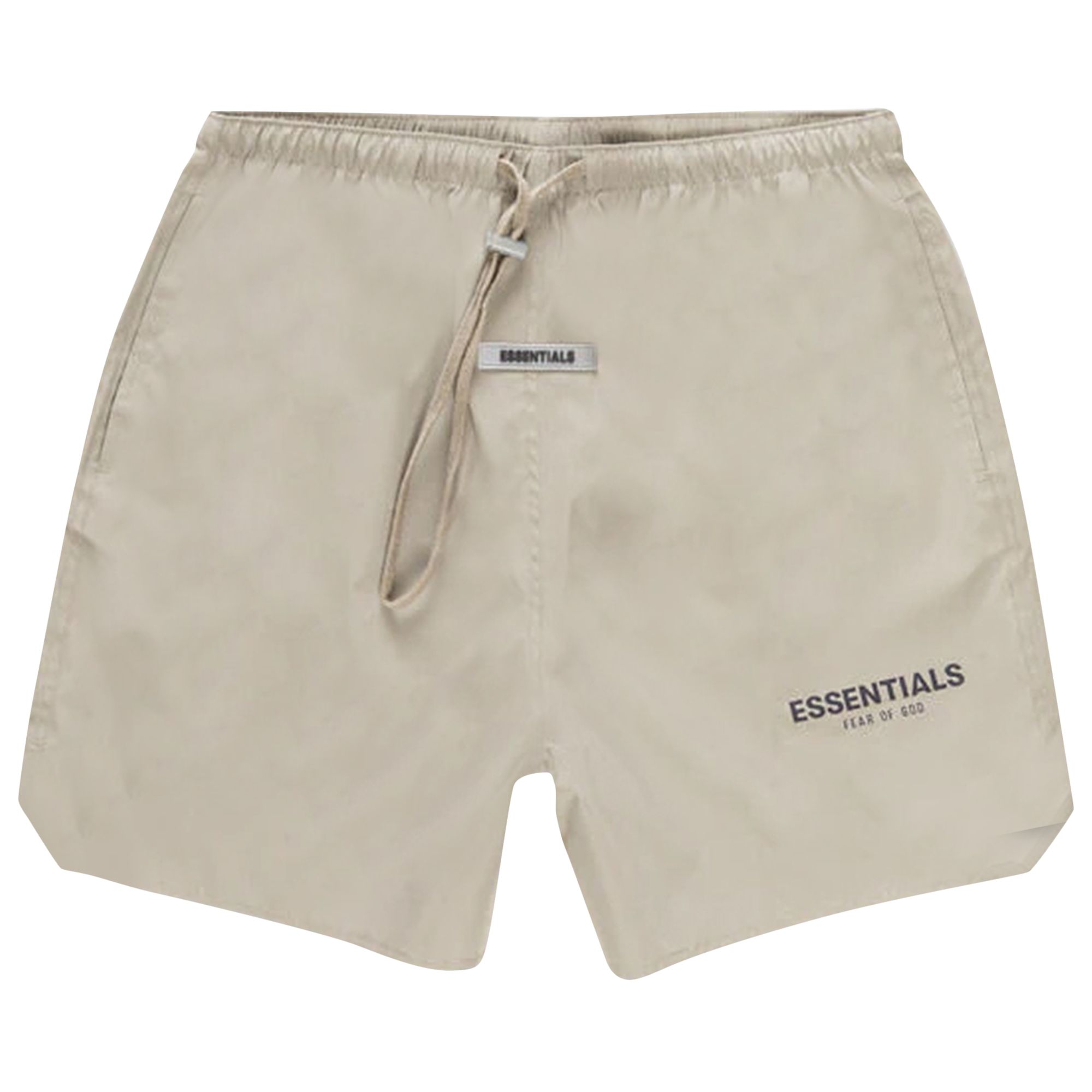 Pre-owned Essentials Fear Of God  Volley Shorts 'olive' In Cream