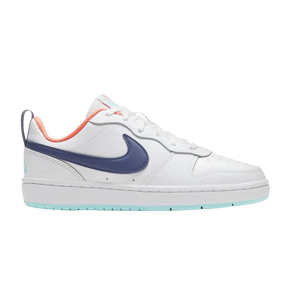 Pre-owned Nike Court Borough Low 2 Gs 'white Dark Purple Dust' | Kid's Size 3.5