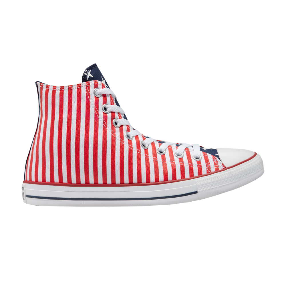 Pre-owned Converse Chuck Taylor All Star High 'stars & Stripes' In Red