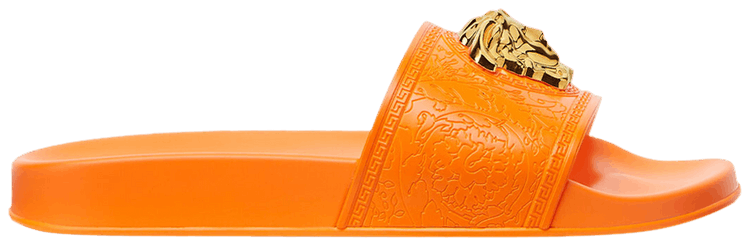 Orange versace slides top