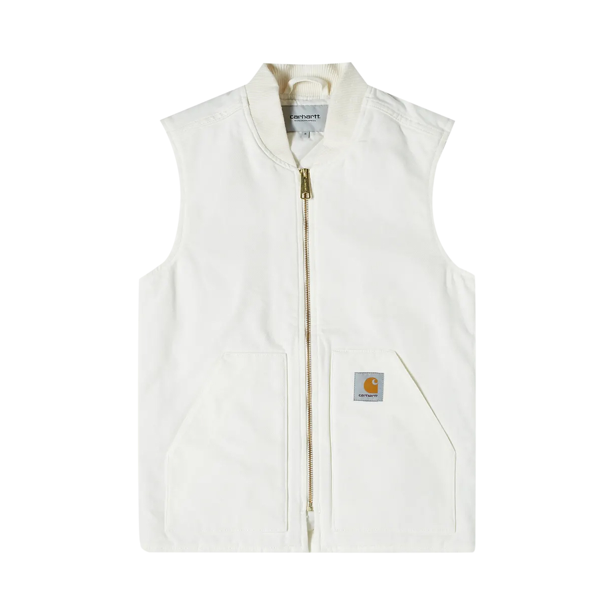 Pre-owned Carhartt Wip Classic Vest 'wax Rinsed' In Cream