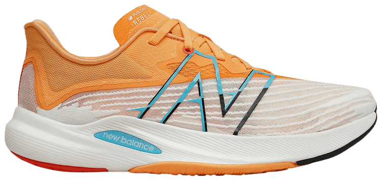 New Balance FuelCell Rebel v2 2E Wide White Habanero