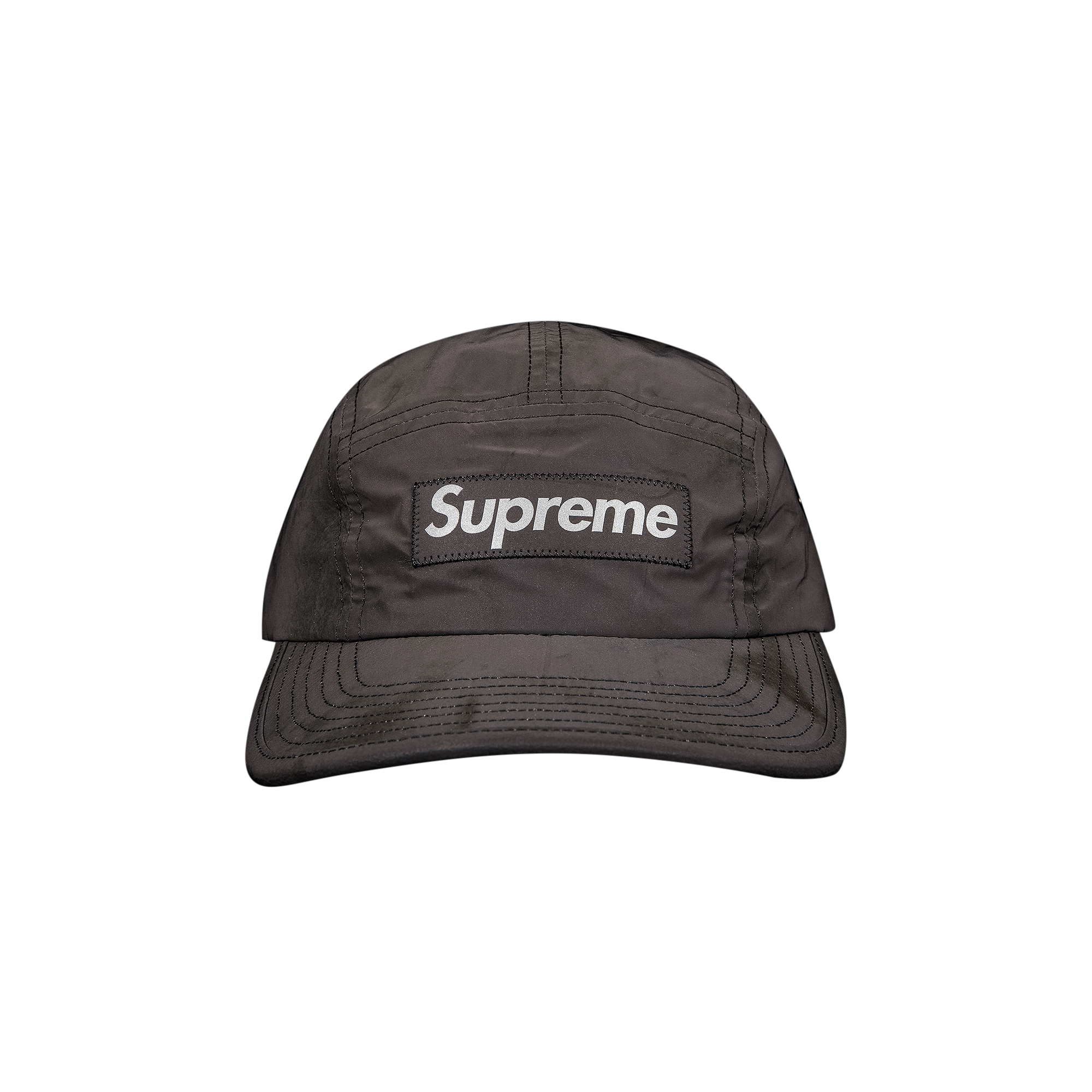 Pre-owned Supreme Reflective Dyed Camp Cap 'black'