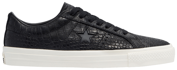 Converse One Star Pro Low Croc Emboss   Black