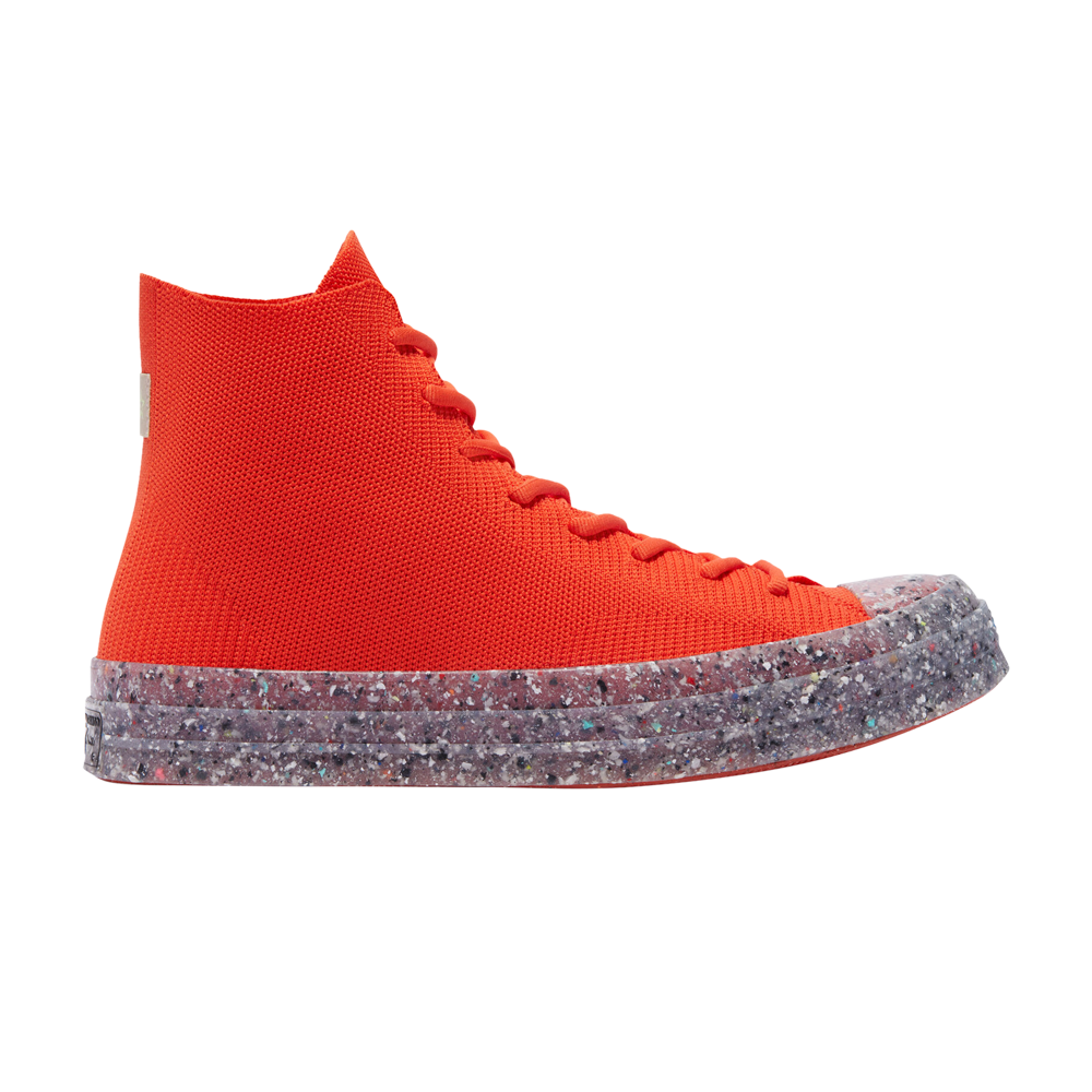 Pre-owned Converse Renew Chuck 70 Knit High 'bright Poppy' In Orange