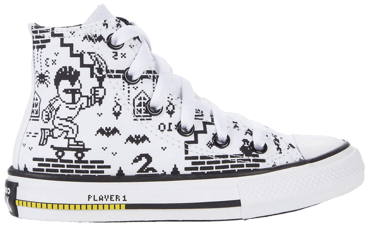 Converse Chuck Taylor All Star High GS Gamer Print   White