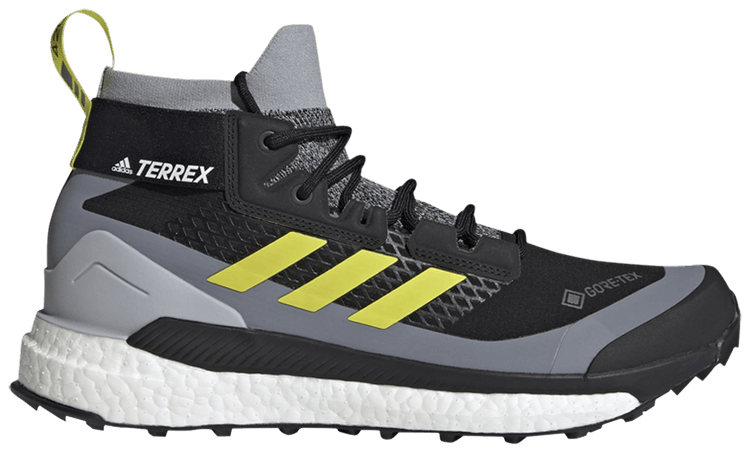 Adidas Terrex Free Hiker GTX Halo Silver Acid Yellow