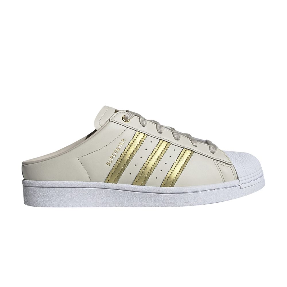 Pre-owned Adidas Originals Wmns Superstar Mule 'bliss Gold Metallic' In Cream