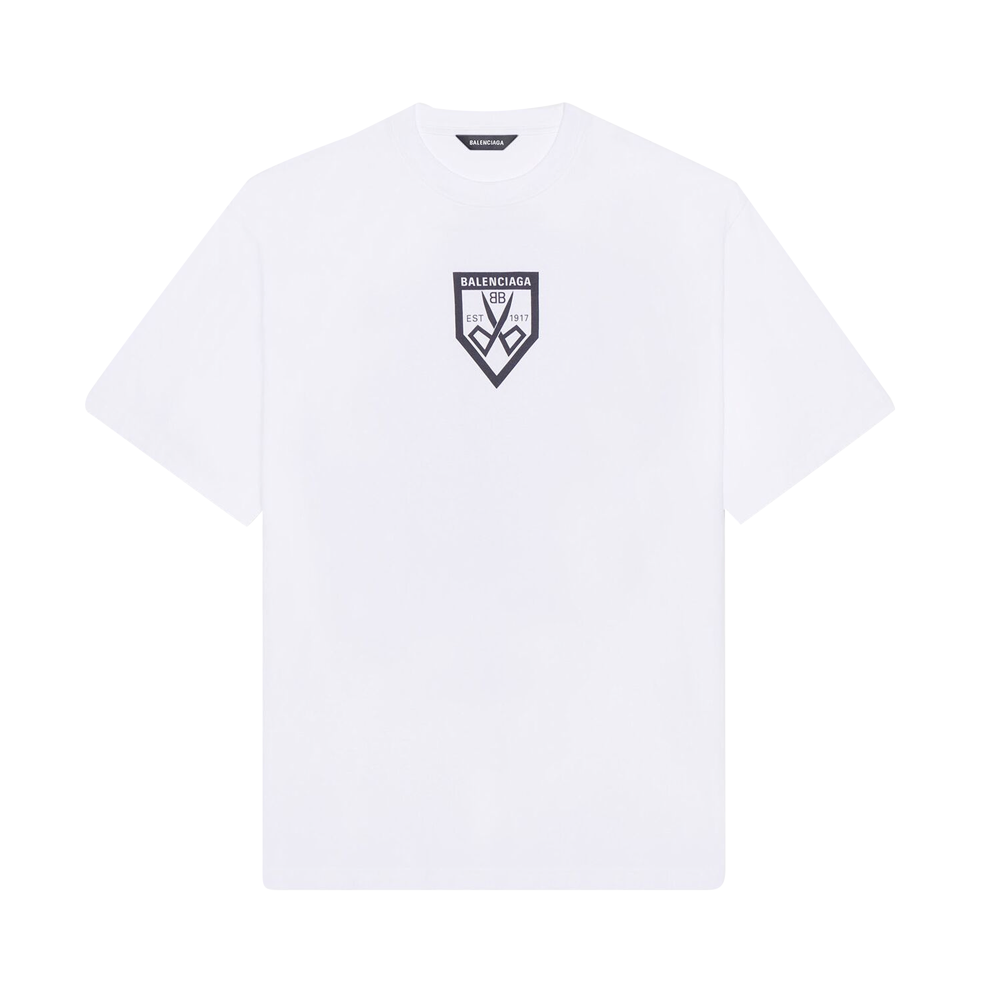 Pre-owned Balenciaga Scissors Flatground T-shirt 'white/black'