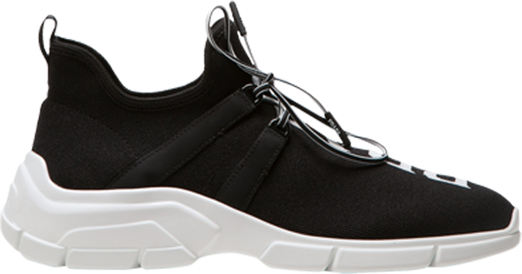 Prada Wmns XY Knit Sneaker 'Black White'
