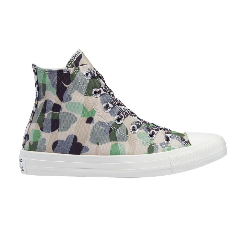 Pre-owned Converse Wmns Chuck Taylor All Star High 'camo' In Brown