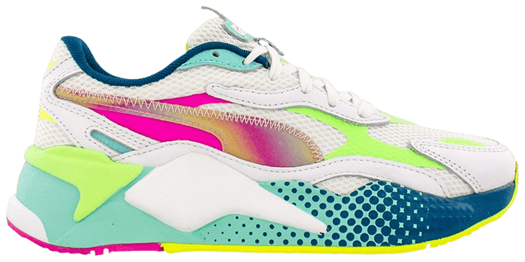 Puma RS X3 Wave Racer Big Kid White Elektro Green