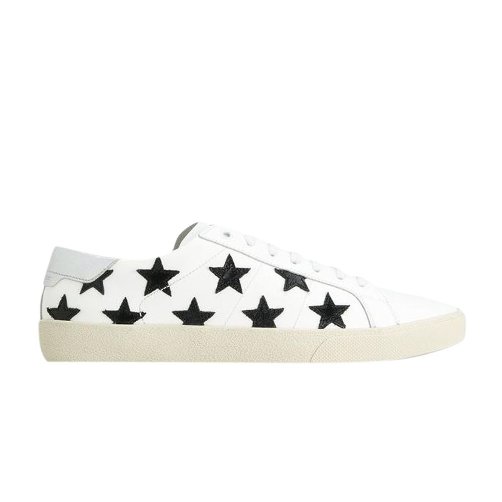 Pre-owned Saint Laurent Sl-06 Metallic California Low 'black Stars' | White | Men's Size 40