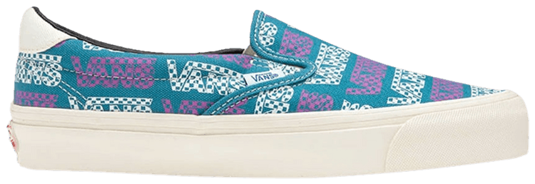 Vans OG Slip On 59 LX Logo Checkerboard   Larkspur