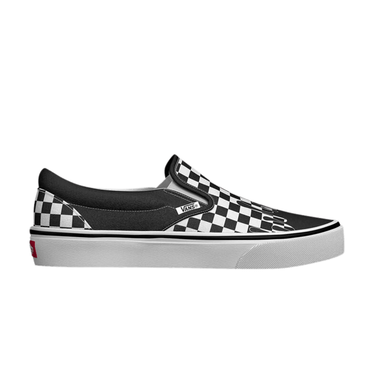 Buy Classic Slip On Paint Drip Checkerboard VN0A5AO86UP GOAT UK