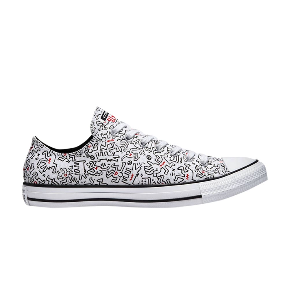 Converse Keith Haring x Chuck Taylor All Star Low 'Dancing Figures Allover Print' | White | Men's Size 7.5