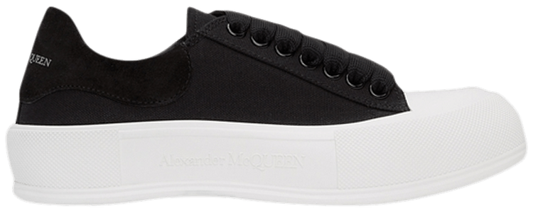 Alexander McQueen Deck Plimsoll Low 'Black White'