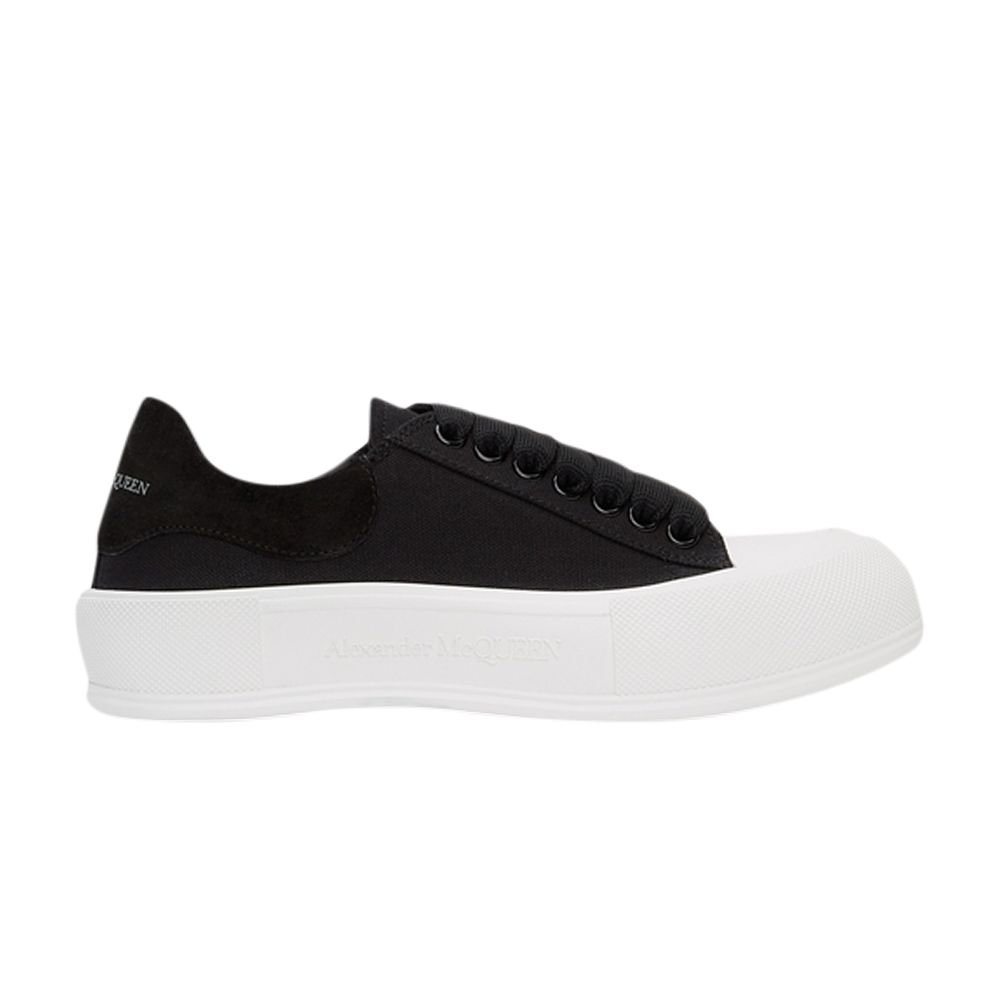 Pre-owned Alexander Mcqueen Deck Plimsoll Low 'black White' | Men's Size 43