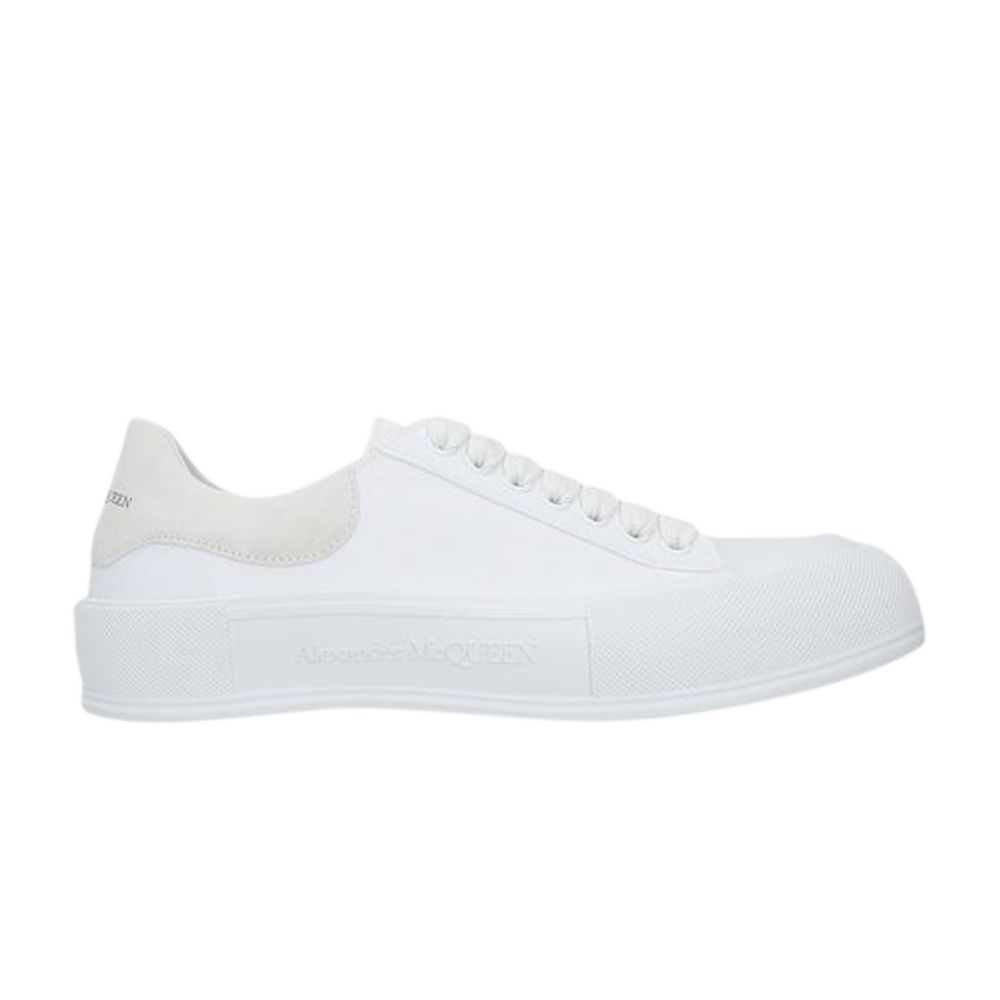 Pre-owned Alexander Mcqueen Deck Plimsoll Low 'white' | Men's Size 41.5
