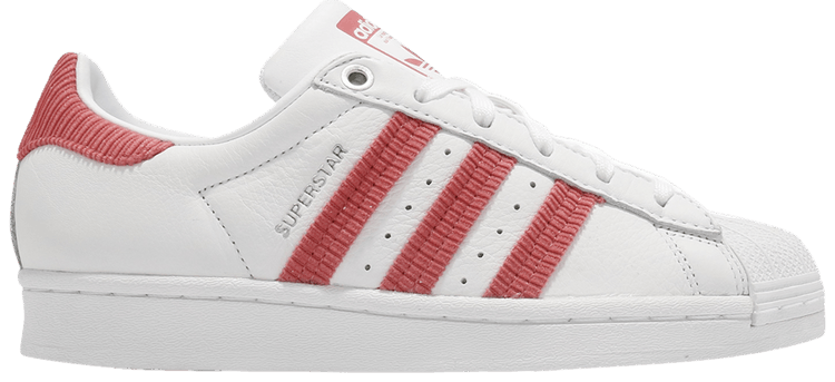 Adidas Wmns Superstar Corduroy Striped   White Tactile Pink