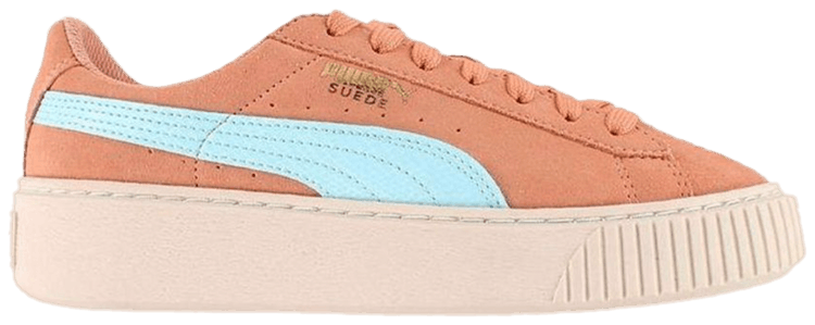 Puma Suede Platform Jr Snake   Dusty Coral